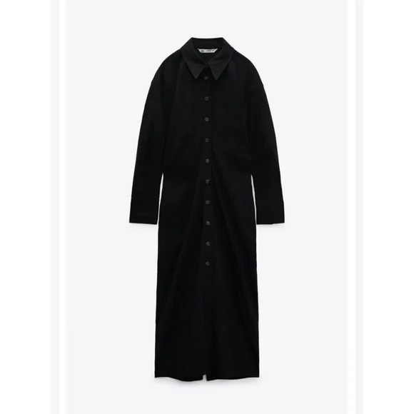 Zara MIDI SHIRT DRESS - Picture 4 of 9